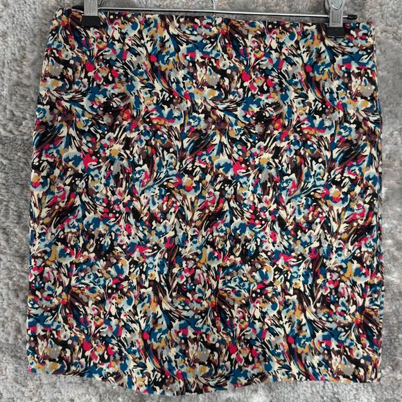 BCBGeneration Size S Artsy Colorful Straight Pencil Mini Skirt Stretch Pull On - Picture 3 of 7